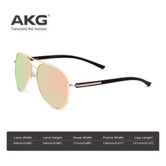 AKG Aviator Mirror Polarized Sunglasses 1621 - CrystalHillGlasses.com