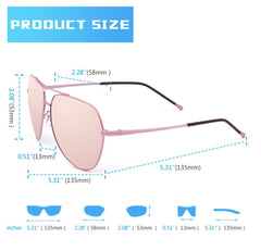 AKG Aviator Mirror Polarized Sunglasses 1719 - CrystalHillGlasses.com
